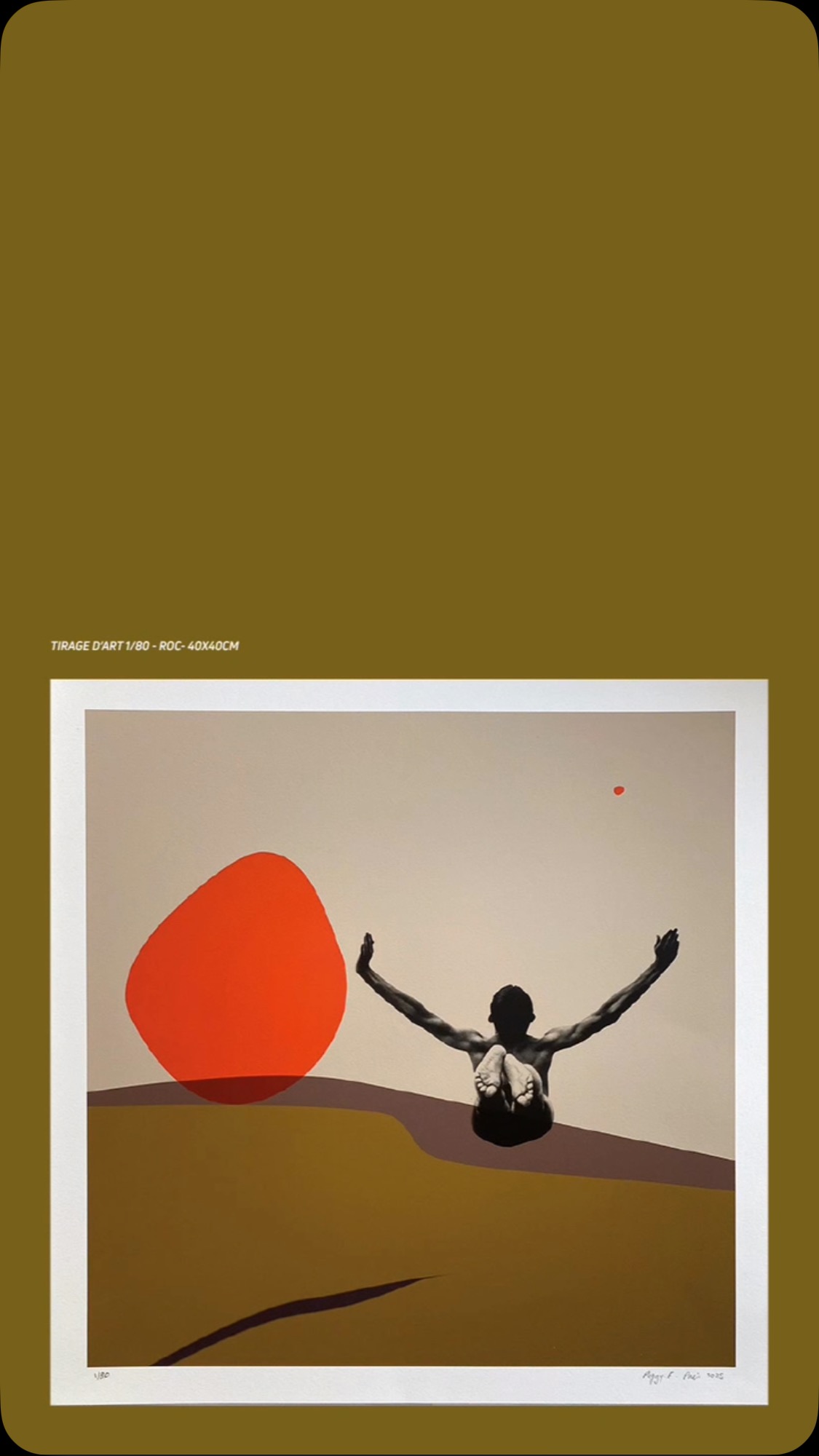 TIRAGES D’ART SÉRIES LIMITÉE

Papier Fine Art, 100% coton, sans agent azurant, usage Premium (qualité galerie) - 308g
40x40 - 139 euros

Papier Fine Art, 100% coton - 190g
80x60 - 175 euros

#surmesure #decoration #decor #déco #galeriedart #boutiquedecoration  #boutiquedeco #boutiqueexpo #tiragedart